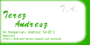 terez andresz business card